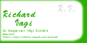 richard vagi business card
